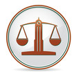 law balance icon in brown color