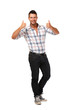 Photo: happy young man with thumbs up happy young man with thumbs up