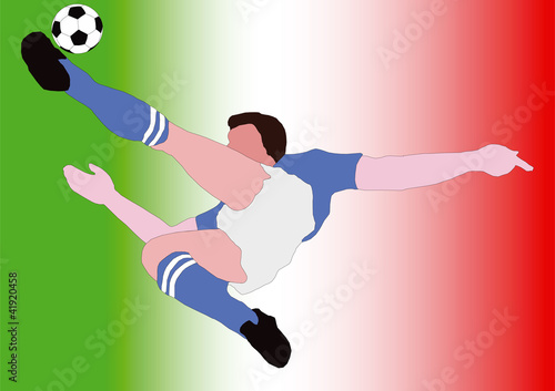 Illustration: National Football - The Italian - Forza Azzurri National Football - The Italian - Forza Azzurri