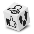 cube 3D, Freunde, gefällt, teilen
