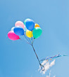 copula from the air coloured marbles on a background blue sky copula from the air coloured marbles on a background blue sky