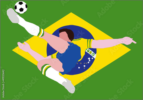 Illustration: National Football - The Brazilian National - Samba of Brazil National Football - The Brazilian National - Samba of Brazil