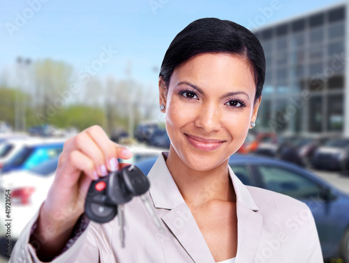 Photo: Woman with a Car key. Woman with a Car key.