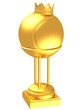 Tennis ball and the gold cup