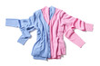 Blue and pink woman knitted blouses sets Blue and pink woman knitted blouses sets