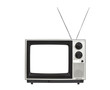 Vintage Portable TV with Antennas Isolated Vintage Portable TV with Antennas Isolated