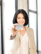 happy woman with credit card happy woman with credit card