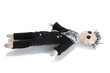 Voodoo doll boy-groom isolated on white