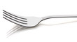 Foto: Silver fork isolated on white Silver fork isolated on white