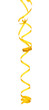 beautiful yellow streamer isolated on white
