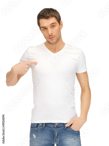 Foto: handsome man in white shirt handsome man in white shirt