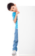 Boy with a banner