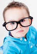 Boy wearing glasses