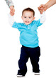 Boy learning to walk