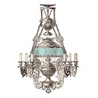 elegant chandelier with glass shade