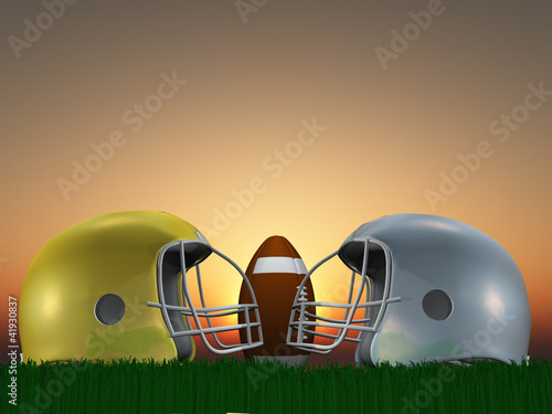Illustration: Football Helmet Composition Football Helmet Composition