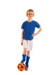 Little boy as soccer player