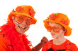 Dutch orange soccer supporters