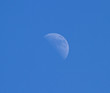 Moon Against Blue Sky