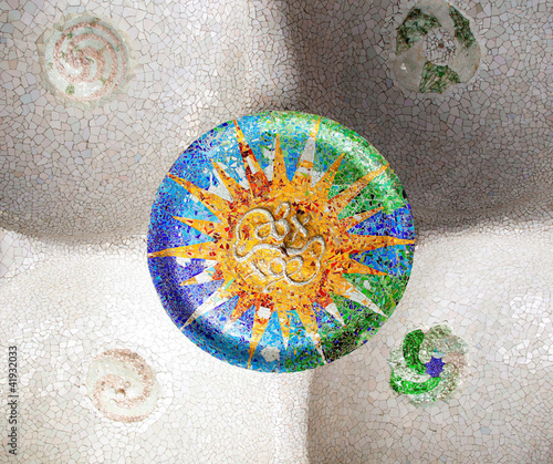 Photo: Barcelona Park Guell of Gaudi modernism Barcelona Park Guell of Gaudi modernism