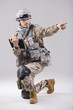 Soldier with tablet computer