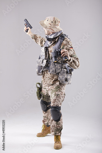 Photo: Soldier in action Soldier in action