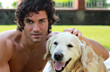 Photo: Young man and his dog Young man and his dog