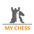 Logo tower and horse of chess # Vector