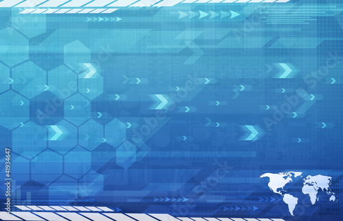 Illustration: A Global Business Abstract blue Background Art Texture A Global Business Abstract blue Background Art Texture
