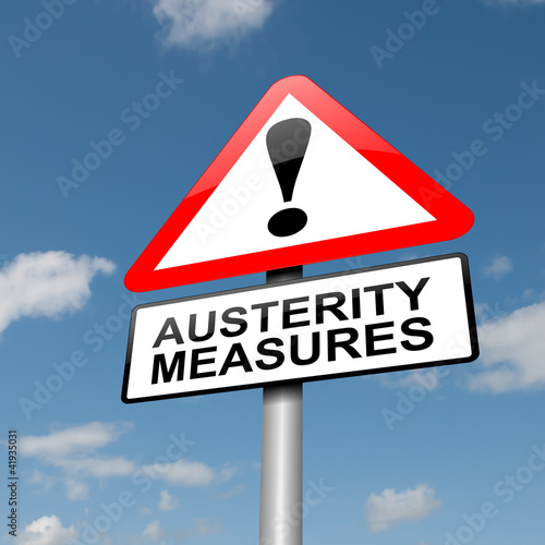Illustration: Austerity concept. Austerity concept.