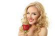 portrait of a girl with rose portrait of a girl with rose