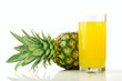 Glass with fresh pineapple Glass with fresh pineapple