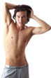 Shirtless man