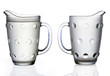 Full and emty jugs of water isolated on white Full and emty jugs of water isolated on white