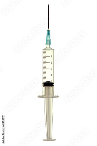 Photo: Empty disposable syringe Empty disposable syringe