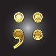Vector golden figure