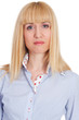 ernsthafter blick einer reifen frau