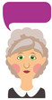 Elderly woman and bubble Elderly woman and bubble