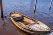 Old and rusty rowing boat