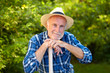 Foto: Senior gardener, contented Senior gardener, contented