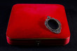Foto: Jewelry box with a brooch of onyx Jewelry box with a brooch of onyx