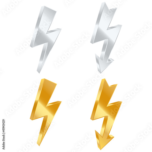 Vector: Lightning bolt icons. Vector illustration Lightning bolt icons. Vector illustration