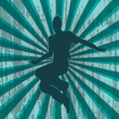 dancer silhouette with grungy background dancer silhouette with grungy background
