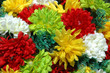 Photo: composition of colorful the artificial flower decorations composition of colorful the artificial flower decorations