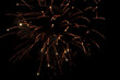 Long Exposure of red Fireworks Against a Black Sky