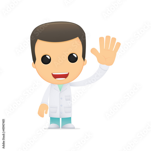 Vetor: funny cartoon doctor funny cartoon doctor