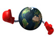 world with boxing gloves