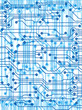 Blue printed PCB X-Ray