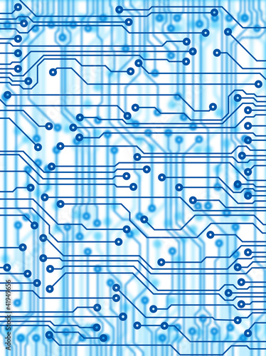 Illustration: Blue printed PCB X-Ray Blue printed PCB X-Ray