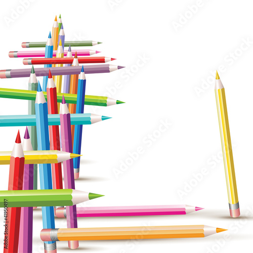 Illustration: Background with colored pencils Background with colored pencils